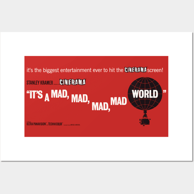 It's a Mad Mad Mad Mad World Movie Poster Wall Art by MovieFunTime